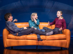 Stephen Mangan, Nicola Walker and Erin Doherty in Unicorn. Photo: Helen Murray