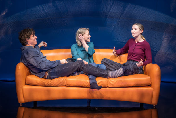 Stephen Mangan, Nicola Walker and Erin Doherty in Unicorn. Photo: Helen Murray